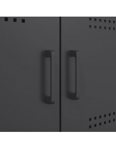 Credenza Nera 68x39x113 cm in Acciaio