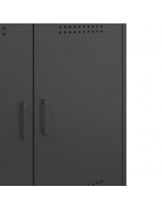 Credenza Nera 68x39x79 cm in Acciaio