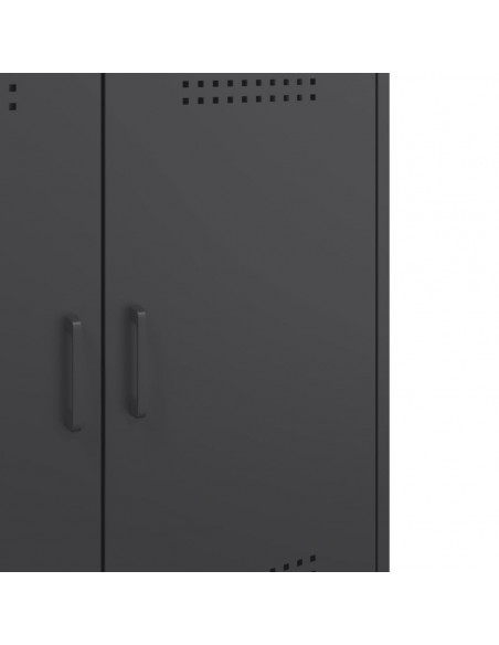 Credenza Nera 68x39x79 cm in Acciaio
