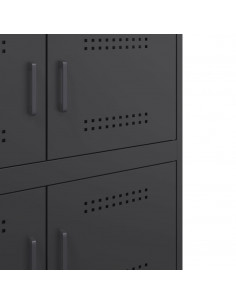 Credenza Nera 68x39x79 cm in Acciaio