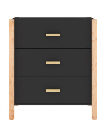 Credenza Nera 62x38x70 cm in Legno Multistrato