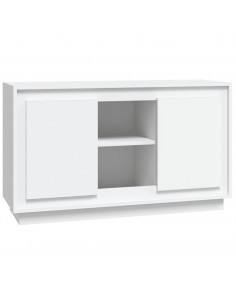 Credenza Bianca 102x35x60 cm in Legno Multistrato 2