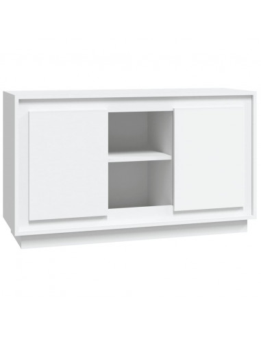 Credenza Bianca 102x35x60 cm in Legno Multistrato