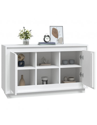 Credenza Bianca 102x35x60 cm in Legno Multistrato