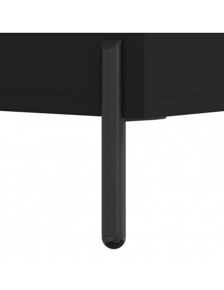 Credenza Nera 69,5x34x180 cm in Legno Multistrato