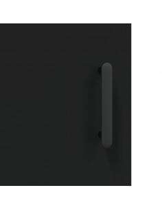 Credenza Nera 69,5x34x180 cm in Legno Multistrato