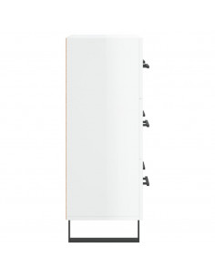 Credenza 69,5x34x90 cm in Legno Multistrato Bianco Lucido 2