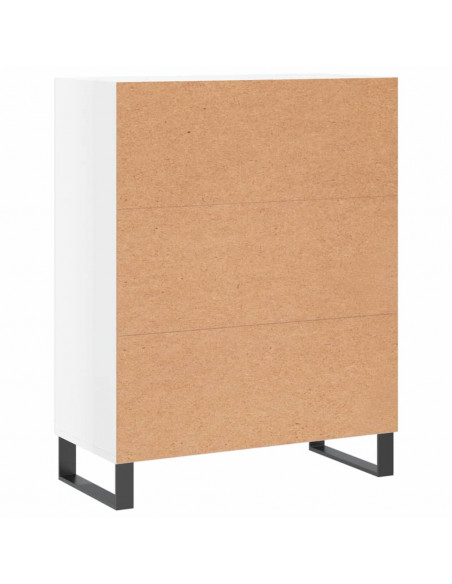 Credenza 69,5x34x90 cm in Legno Multistrato Bianco Lucido