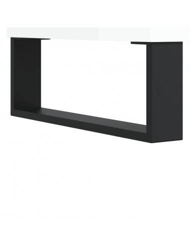 Credenza 69,5x34x90 cm in Legno Multistrato Bianco Lucido