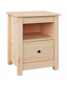 Comodino 40x35x49 cm in Legno Massello di Pino 2