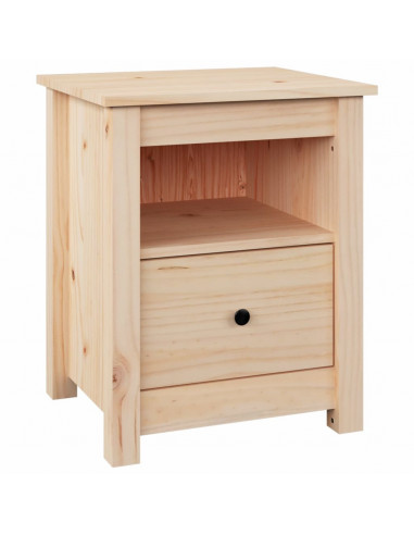 Comodino 40x35x49 cm in Legno Massello di Pino