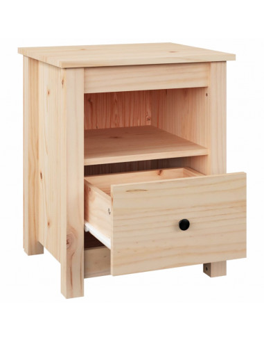 Comodino 40x35x49 cm in Legno Massello di Pino