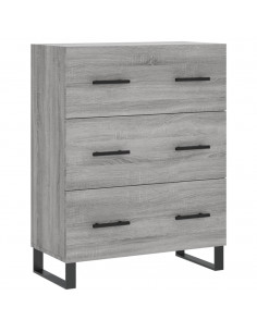 Credenza Grigio Sonoma 69,5x34x180 cm in Legno Multistrato 2