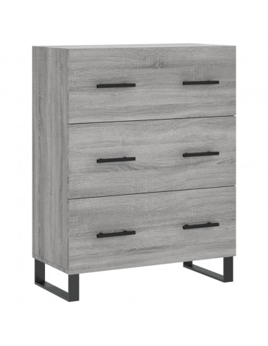 Credenza Grigio Sonoma 69,5x34x180 cm in Legno Multistrato