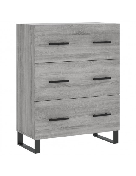 Credenza Grigio Sonoma 69,5x34x180 cm in Legno Multistrato