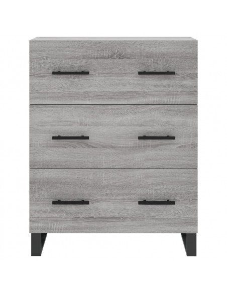 Credenza Grigio Sonoma 69,5x34x180 cm in Legno Multistrato