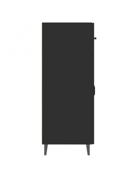 Credenza Nera 69,5x34x90 cm in Legno Multistrato
