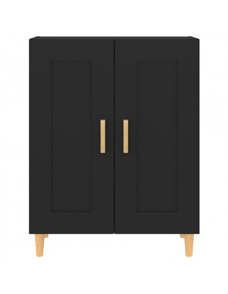 Credenza Nera 69,5x34x90 cm in Legno Multistrato