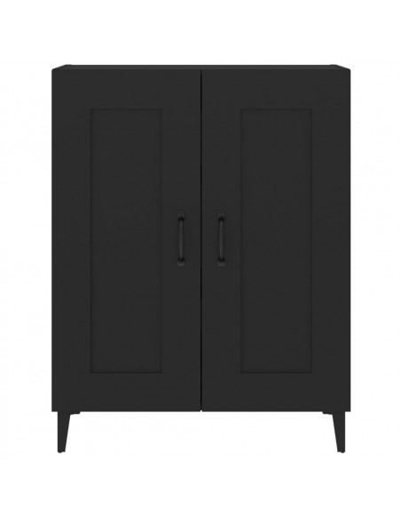 Credenza Nera 69,5x34x90 cm in Legno Multistrato