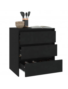 Credenza Nera 70x41x75 cm in Truciolato