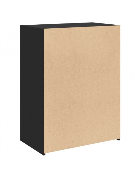 Credenza Nera 70x41x93 cm in Legno Multistrato