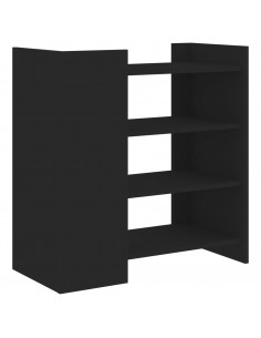 Credenza Nera 73,5x35x75 cm in Legno Multistrato