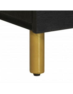 Credenza Nera 80x33x75 cm in Legno Multistrato