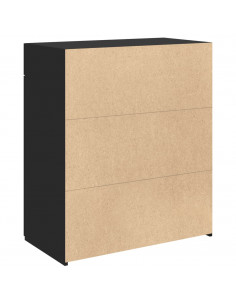 Credenza Nera 80x42,5x93 cm in Legno Multistrato