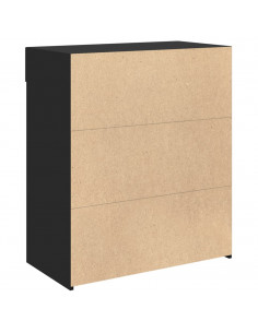 Credenza Nera 80x42,5x93 cm in Legno Multistrato