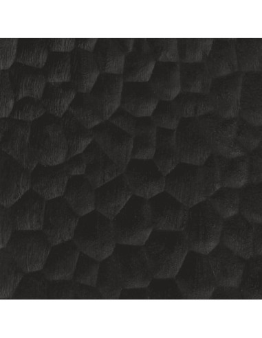 Credenza Nera 90x33x75 cm in Legno Massello di Mango