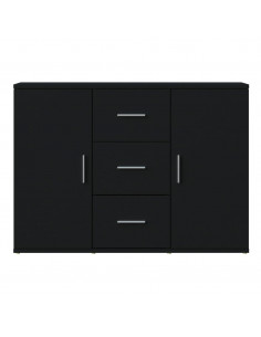 Credenza Nera 91x29,5x65 cm in Legno Multistrato