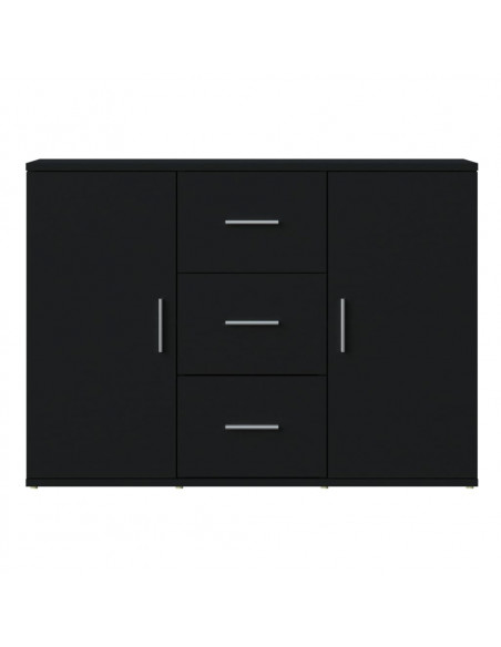 Credenza Nera 91x29,5x65 cm in Legno Multistrato