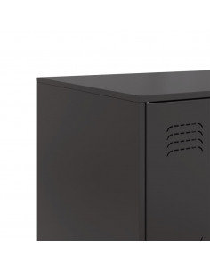 Credenza Nera 99x39x73 cm in Acciaio