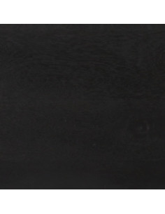 Credenza Nera e Oro 110x30x75 cm in Legno Massello di Mango