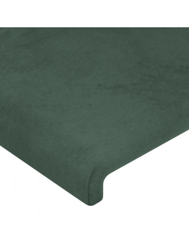 Testiera ad Orecchio Verde Scuro 93x16x118/128 cm in Velluto