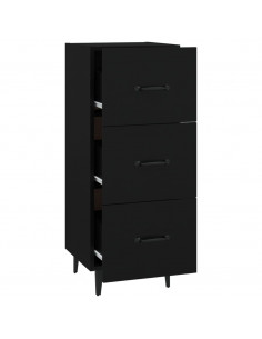 Credenza Nero 34,5x34x90 cm in Legno Multistrato