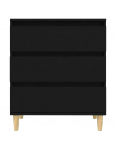 Credenza Nero 60x35x70 cm in Legno Multistrato