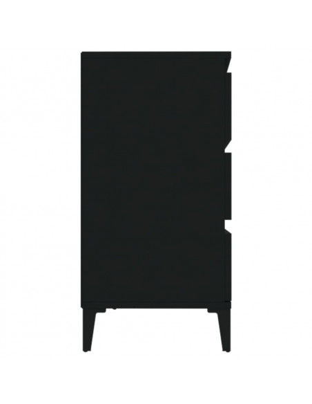 Credenza Nero 60x35x70 cm in Legno Multistrato