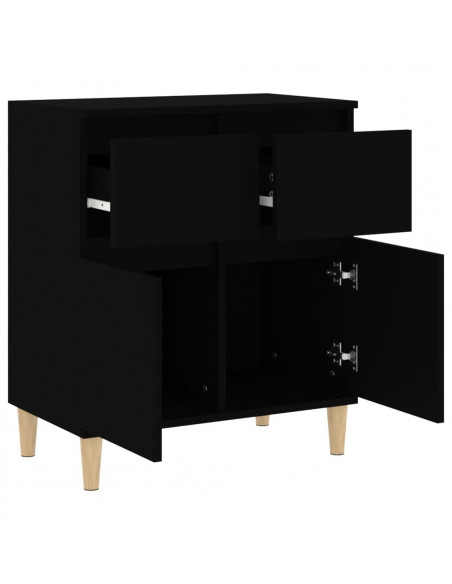 Credenza Nero 60x35x70 cm in Legno Multistrato