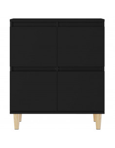 Credenza Nero 60x35x70 cm in Legno Multistrato
