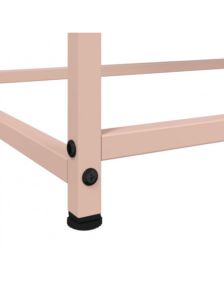 Credenza Rosa 100,5x39x107 cm in Acciaio Laminato a Freddo