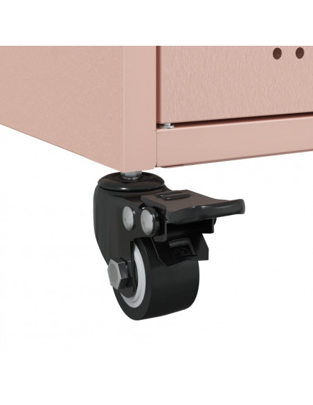 Credenza Rosa 100,5x39x72 cm in Acciaio Laminato a Freddo