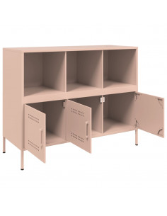 Credenza Rosa 100,5x39x79 cm in Acciaio Laminato a Freddo