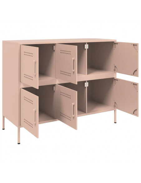 Credenza Rosa 100,5x39x79 cm in Acciaio Laminato a Freddo