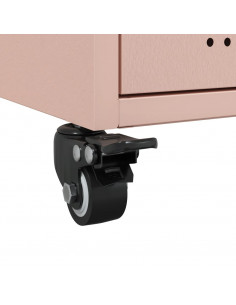 Credenza Rosa 36x39x72 cm in Acciaio Laminato a Freddo