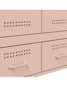 Credenza Rosa 68x39x101,5 cm in Acciaio Laminato a Freddo