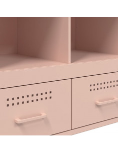 Credenza Rosa 68x39x101,5 cm in Acciaio Laminato a Freddo