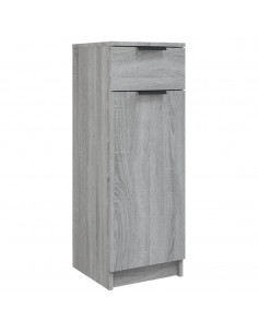 Armadietto Bagno Grigio Sonoma 32x34x90 cm in Legno Multistrato 2