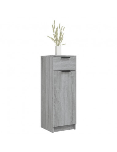 Armadietto Bagno Grigio Sonoma 32x34x90 cm in Legno Multistrato