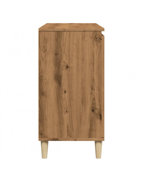 Credenza Rovere Artigianale 102x35x70 cm in Legno Multistrato